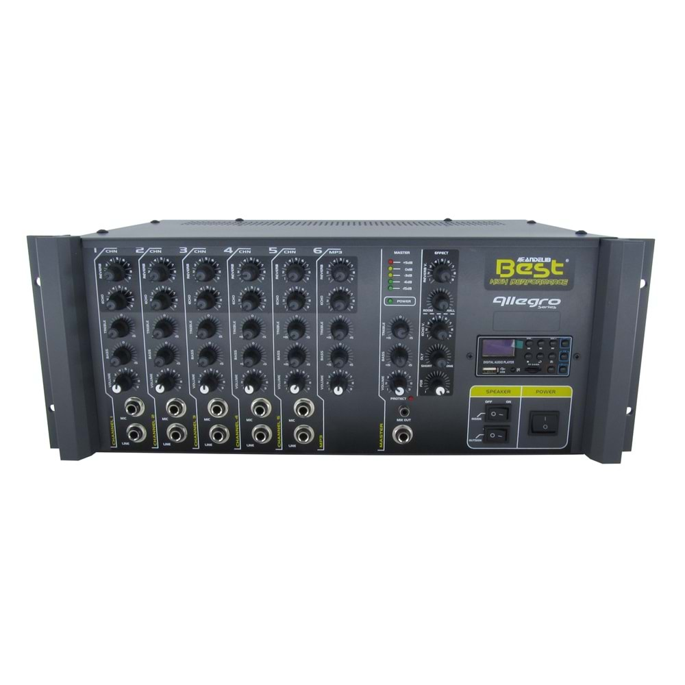 Allegro 300W Mono 6 Knl - Reverb - USB - 100V Sistem