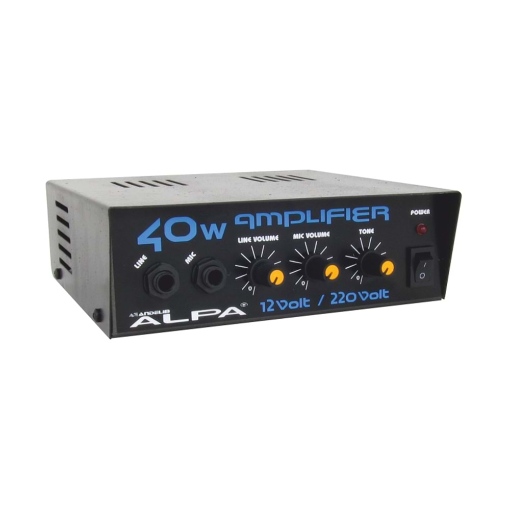 Alpa 40WPazarcı Anfisi (220V Besleme / 8-16 ohm) 4 NO