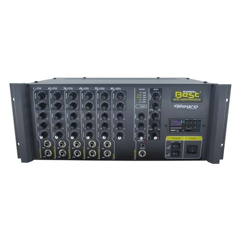 Allegro 200W Mono 6 Knl - Reverb - USB - 100V Sistem